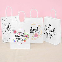 Bloem Draagbare Papier Verpakking Zakken Verjaardag Wedding Party Dank U Gift Zakken Met Handvatten