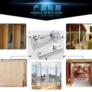 Bisagra giratoria de 360 grados de acero inoxidable engrosado para puerta de madera, bisagra superior e inferior, bisagra de posicionamiento para puerta, bisagra superior e inferior - Product Image 5