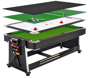 Table de <span class=keywords><strong>billard</strong></span> <span class=keywords><strong>convertible</strong></span> 4in1 boule d'<span class=keywords><strong>air</strong></span> de <span class=keywords><strong>billard</strong></span> flip multifonctionnelle avec rail de coussin en caoutchouc Table de <span class=keywords><strong>billard</strong></span> nouvelle génération - Product Image 2