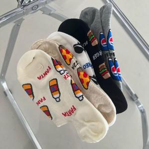 Calcetines invisibles con estampado de comida, diseño novedoso de pizza y hamburguesa, calcetines tobilleros de algodón suave, informales, de corte bajo, para hombre y mujer, regalo perfecto - Product Image 5