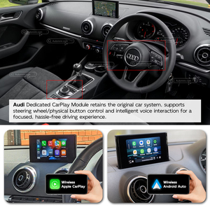 Kit d'Interface Décodeur <span class=keywords><strong>MMI</strong></span> A3 A4 A5 <span class=keywords><strong>Q2</strong></span> Q7 B9 avec HDMI Sans Fil Apple CarPlay Android Auto pour <span class=keywords><strong>Audi</strong></span> 2012-2018 - Product Image 3