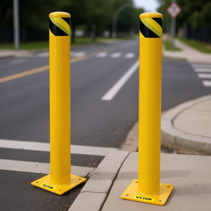 Borne de sécurité Vevor, hauteur 36 pouces, diamètre 5,5 pouces, barrière de circulation en métal jaune pour la protection routière - Product Image 2