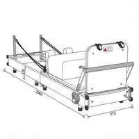 Reformer Pilates pliable en bois massif de haute qualité pour salle de sport commerciale et entraînement de yoga