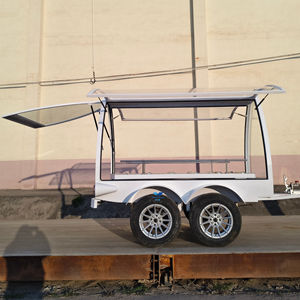 Cocheza Fúnebre Negra Moderna con Caballos, Cocheza Fúnebre Antigua de Cristal Estilo George en Venta - Product Image 1