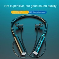 Vente en gros de nouveaux écouteurs universels sans fil intra-auriculaires suspendus pour le cou casque de sport LED indicateur de batterie écouteurs