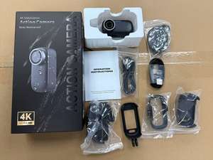 กล้องกีฬาขนาดเล็ก 4K Wifi สำหรับบันทึกภาพมุมมอง 360 องศาขณะปั่นจักรยาน กล้องติดตัวแบบแม่เหล็กพร้อมปุ่มควบคุมแบบนิ้วหัวแม่มือสำหรับการถ่ายวิดีโอบล็อก - Product Image 2