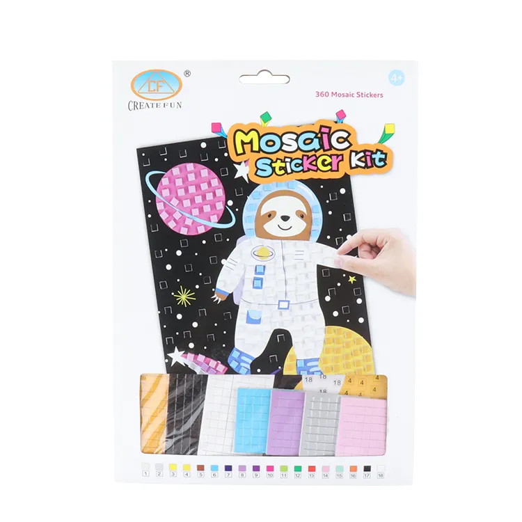 DIY Handmade Postcards Foam Sticker Toys Mosaic Sticker Arts and Crafts Kits for Girls Boys