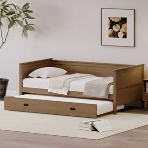 Divano letto per camera degli ospiti, cameretta dei bambini o piccolo appartamento, con letto estraibile pieghevole - Struttura salvaspazio in legno - Product Image 2