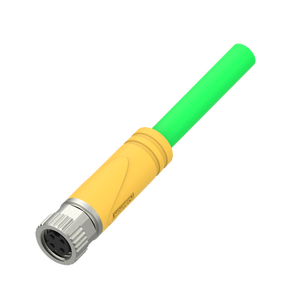 Conector Receptáculo Marvtech M12 Código D Hembra de Montaje Trasero en Ángulo Recto con Protección y Ángulo IP67 - Product Image 1