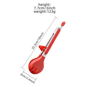 Thickened 25cm Self Locking Silicone Food Clips With <b>Bracket</b> Heat Resistant Kitchen BBQ Tools - Product Image 5