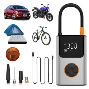 Inflador de neumáticos pequeño portátil Mini portátil de mano eléctrico Gonfleur De Pneus Voitur bomba de compresor de aire de neumáticos Digital para coche motocicleta