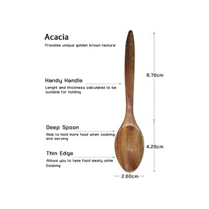 Bán Buôn Nhỏ Bát Gỗ Muỗng Gỗ Keo Salad Phục Vụ Bát - Product Image 3