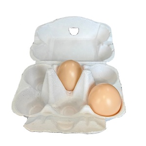 Paquete de 6 Cajas de Huevos Desechables, Contenedor Vacío de Cartón Grueso, Pulpa Natural, Bandeja para Huevos - Product Image 2