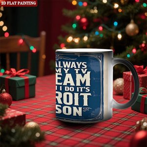 Mug interactif noir givré 11oz en céramique, tasse fantaisie thermosensible à changement de couleur - Product Image 2
