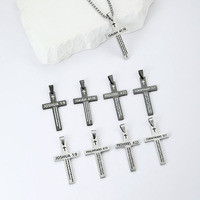 ARNAN Personnalisable pour le produit chrétien Collier croix en acier inoxydable avec pendentif de mode en or de la Bible