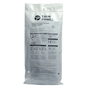 <span class=keywords><strong>Gants</strong></span> en <span class=keywords><strong>caoutchouc</strong></span> <span class=keywords><strong>butyle</strong></span> noir rugueux TRONPOWER certifiés CE EN388 2111X EN374 TYPE ABCIKL 0,4 mm/15 mil 14 pouces/350 mm roulés - Product Image 4