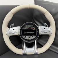 Volant en cuir blanc personnalisé pour Mercedes Benz Classe A C E S A180 B200 C200 E300 GLA GLC GLE Style AMG Sport Upgrade