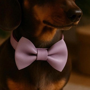 Collar de Perro Personalizado de Cuero Suave con Lazo, <span class=keywords><strong>para</strong></span> Halloween y Navidad, Duradero, Impermeable, Ajustable, <span class=keywords><strong>para</strong></span> <span class=keywords><strong>Perros</strong></span> Pequeños y Medianos - Product Image 2