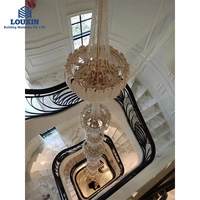 LX Escalier en colimaçon moderne de luxe Italie Calacatta Pierre de marbre blanc avec finition polie et rampe en malachite