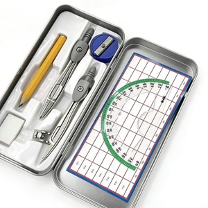 Lot de 9 instruments de géométrie en métal pour étudiants - Fournitures scolaires en gros à prix abordable - Product Image 6