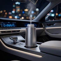 Diffuseur d'arômes intelligent en alliage d'aluminium Type-C pour voiture, maison, hôtel, usage domestique, éclairage LED, lumière de flamme écologique, contrôle par application, 15 ml