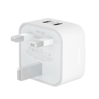 Double port de type C 43 Watt 2 ports Alimentation PD Charge rapide Téléphone portable Ordinateur portable Chargeur mural Adaptateur secteur