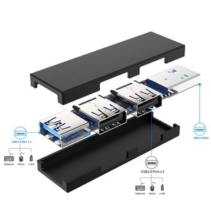 Cổng Usb <span class=keywords><strong>Mini</strong></span> 3 Trong 1 Usb3.0 Usb2.0 Di Động Bộ Chia Usb 5Gbps Cho Máy Tính - Product Image 6