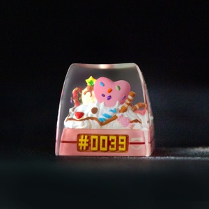Keycap artisanal en résine imprimé en 3D Pokémon Jigglypuff, usinage CNC, pour clavier mécanique - Product Image 3