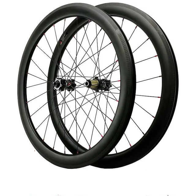 40MM 50MM 55MM 700C Carbon Disc Brake Tubeless Bicycle Wheelset Thru Axle Bearing Road Bike Carbon Wheels