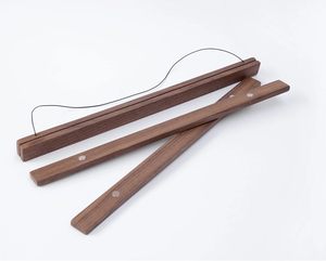 Cadre de cintre magnétique Yukmin <span class=keywords><strong>en</strong></span> bois de teck pour affiches, impressions, photos, photos, cartes, rouleaux et œuvres d'art sur toile - Product Image 4