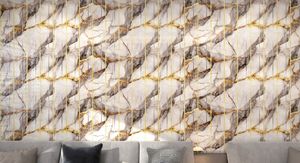 Décoration murale feuille de marbre auto-adhésive autocollant mural 3D autocollant mural <span class=keywords><strong>vinyle</strong></span> brillant géométrique estampage à chaud pour cuisine étanche - Product Image 5