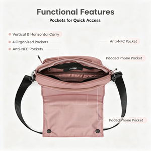 Pochette bandoulière compacte 1,3 L en tissu résistant à l'eau pour trottinette avec crochets modulaires et sangle réglable OEM ODM - Product Image 3