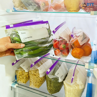 Sacs de conservation alimentaire en plastique transparent en gros, sacs à fermeture éclair étanches à l'odeur, sacs à glissière pour la classification des aliments