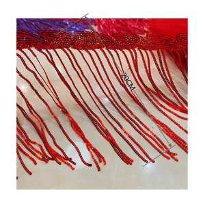 Frangia con Paillettes e Nappe, Catena Decorativa per Abiti da Ballo Latino, Frangia Macramè per Donna - Product Image 2