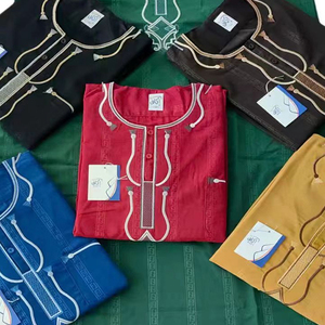 CCY vente en gros personnalisé arabe Jubbah broderie hommes Thobe Al Haramain sommeil soie Thobe à manches courtes Thobe marocain - Product Image 6