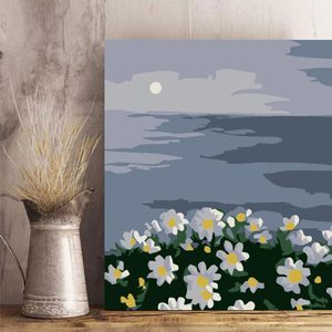 Peinture à l'huile personnalisée à faire soi-même par numéros 30x30cm – Dessin facile – Affiches de voyage vintage – Série Paysages d'été - Product Image 5