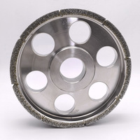 Meule abrasive fine à double biseau électrolytique haute fiabilité, à liaison résineuse diamantée, pour rainures en V de coques en aluminium ou de jade