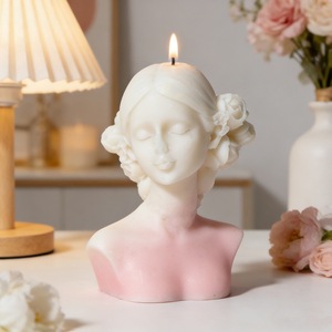 Blindfolded Girl Scented <b>Candle</b> Silicone <b>Mold</b> DIY European Style Closed Eye Craft Plaster <b>Mold</b> For Valentine'S Day - Product Image 3