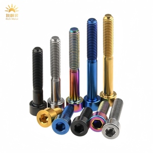 Vis à tête hexagonale en titane Gr1 Gr2 toutes tailles M2 M3 <span class=keywords><strong>M5</strong></span> M6 M8 <span class=keywords><strong>ISO</strong></span> <span class=keywords><strong>4762</strong></span>/ DIN912 - Product Image 1