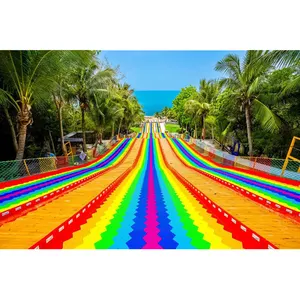 Qiao Qiao Vergnügung spark Kunststoff Dry Snow Regenbogen rutsche künstliche Outdoor Interlocking trockene Skipisten rutschen