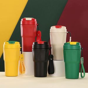 Venta de Fábrica: Taza de Acero Inoxidable con Aislamiento al Vacío de 430 ml, Vaso Térmico de Viaje con Asa para Café - Product Image 1