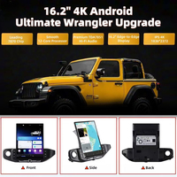 Reproductor de DVD para Auto de 16.2 Pulgadas, Radio Android con Pantalla Táctil, Navegación GPS, Carplay para Jeep Wrangler 2018-2022