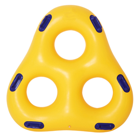 BS-H42 160*160*32CM Three People Swimming Ring Floating Drink Holder Steering Wheel Obediently tiger Swimming Circle Floating