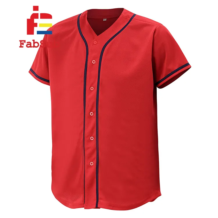 Nova Chegada Custom Design Sublimação Simples Poliéster Camisas Em Branco Baseball Jersey T-Shirt Custom Baseball Jerseys para Homens