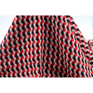 WI-B08 de poliéster con estampado geométrico, <span class=keywords><strong>tela</strong></span> de gasa de crepé de musgo 75d, compra en línea - Product Image 3