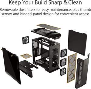 เคสคอมพิวเตอร์ TUF Gaming <span class=keywords><strong>GT501</strong></span> แบบ Full Tower อะคริลิค สำหรับเมนบอร์ด ATX พร้อมพอร์ต USB 3.0 ด้านหน้า รุ่น <span class=keywords><strong>GT501</strong></span>/GRY/มีหูหิ้ว - Product Image 4