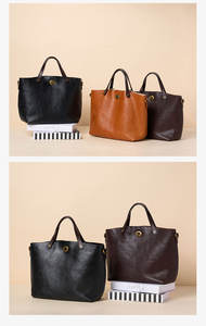 New High Quality Vegetable Tanned Cowhide Women's Handbag <b>Briefcase</b> Vintage Style Genuine <b>Leather</b> Ladies Bag - Product Image 2