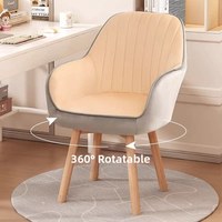 Chaise confortable pour le bureau à domicile et l'hôtel, avec dossier réglable, en velours épais, idéale pour la chambre et le bureau