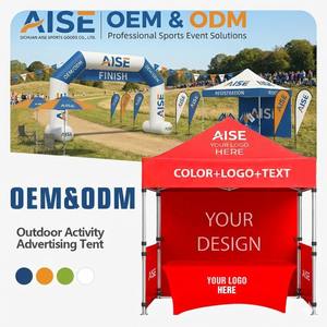 Tente publicitaire extérieure personnalisée, imprimée, UV50+, imperméable, coupe-vent, avec structure renforcée, installation en 60 secondes, sac <span class=keywords><strong>de</strong></span> transport, pare-soleil - Product Image 1