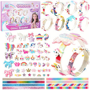 Rainbow <b>Bow</b> Maker Kit Girls DIY Headbands Hair Clips Ribbons Gems Butterflies Handmade Craft Toy Retail Box Supply - Product Image 1